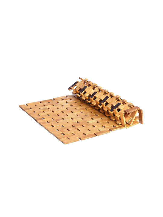 Andrea House Non-Slip Bath Mat Wooden BA73007 Coffee 40x60cm