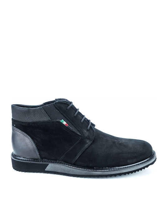 Dermashoes Suede Negru Ghete barbati