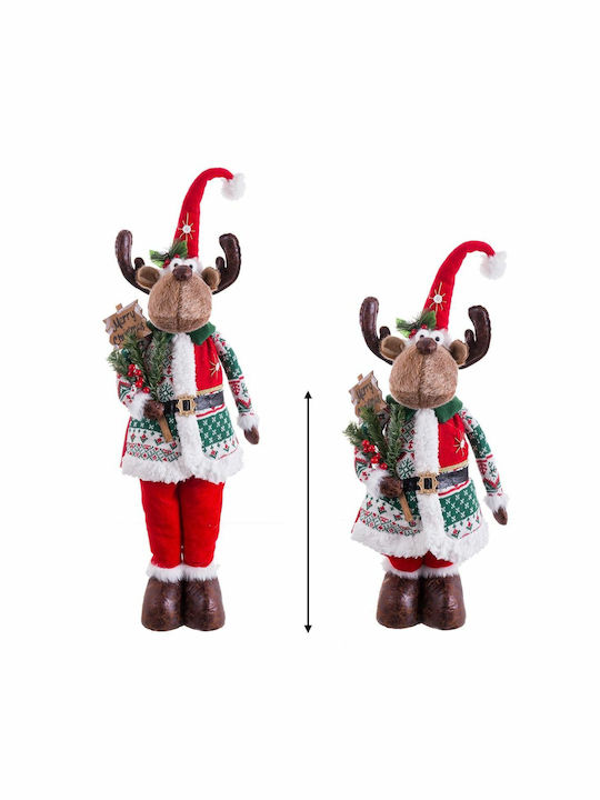 BigBuy Christmas Metallic Figure Reindeer 102x30x20cm.