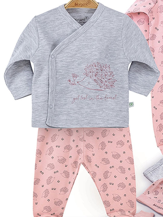 Biorganic Set Baby Strampler mit Zubehör Mehrfarbig