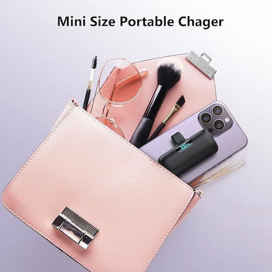 Portable K53-TYPE-C Power Bank 5000mAh 15W Power Delivery Μαύρο