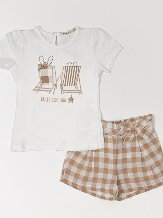 EMC Kinder Set mit Shorts Sommer 2Stück beige