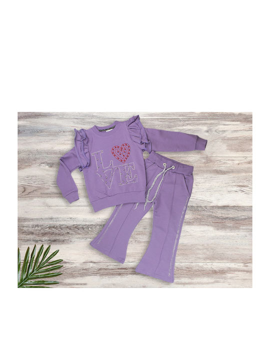 Babydom Kids Set with Pants Winter 2pcs purple