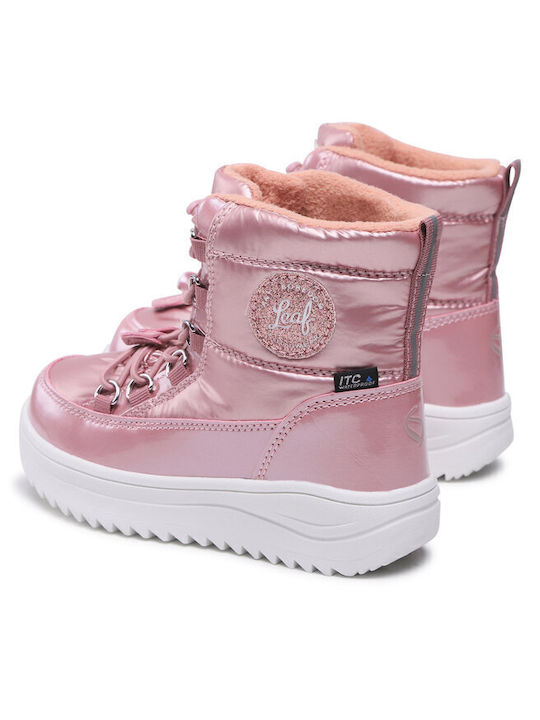 Nickby Kids Snow Boots with Laces Pink