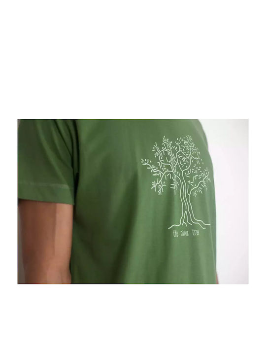 Cut . / Design Men's Short Sleeve T-shirt Green