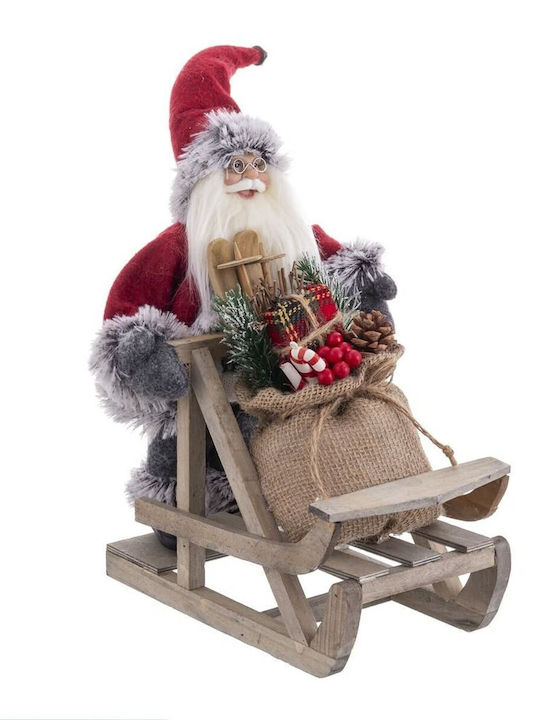 BigBuy Dekorativer Weihnachtsmann Mehrfarbig aus Holz