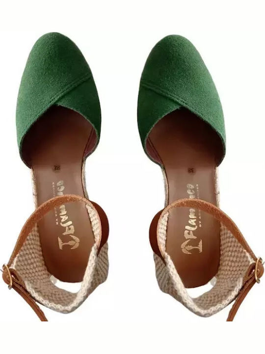 Women's Platform Espadrilles Green