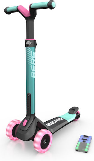 Berg Toys Kids Scooter Foldable Nexo LED 3-Wheel for 2+ Years Green