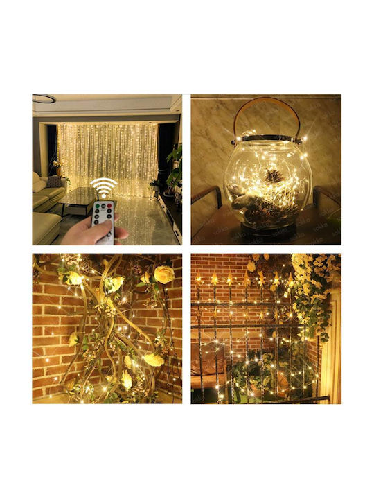 300 Λαμπάκια LED Κουρτίνα 3μ. x 300εκ. Θερμό Λευκό 300 Λαμπάκια LED Κουρτίνα 3μ. x 300εκ. Θερμό Λευκό