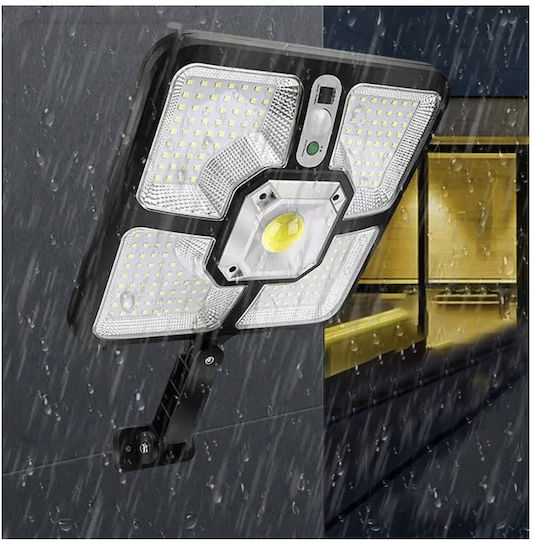 Izoxis Straßen-Solarleuchte 8W Kaltweiß mit Bewegungssensor, Fotokontakt und Fernbedienung IP65 36.5cmx23cmx4.5cmcm