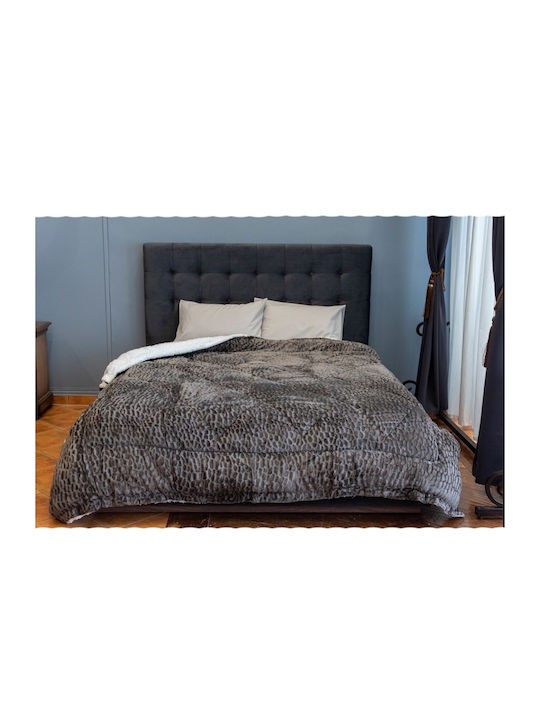 BS Collection Duvet Cover Queen 240x220cm Coral Charcoal 350 GSMGsm