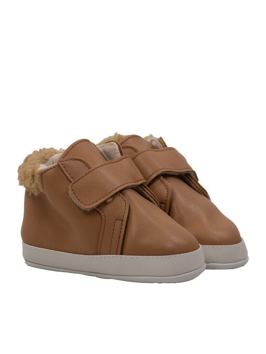 Funny Baby Baby Booties Brown