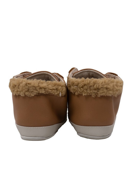 Funny Baby Baby Booties Brown