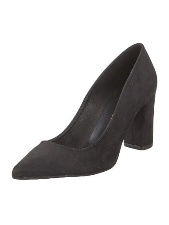 Moods Shoes Suede Black Medium Heels