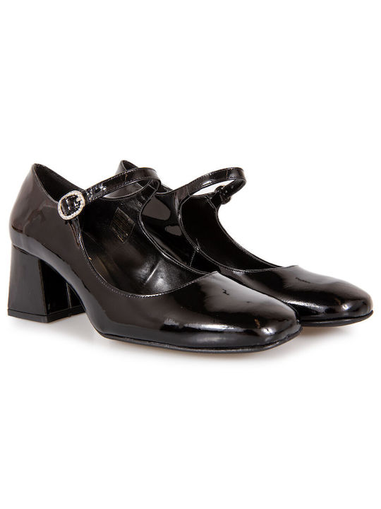 Labrini Patent Leather Black Heels