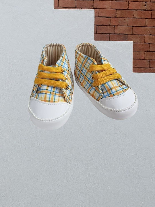 Oscar Baby Βρεφικά Sneakers Αγκαλιάς Κίτρινα