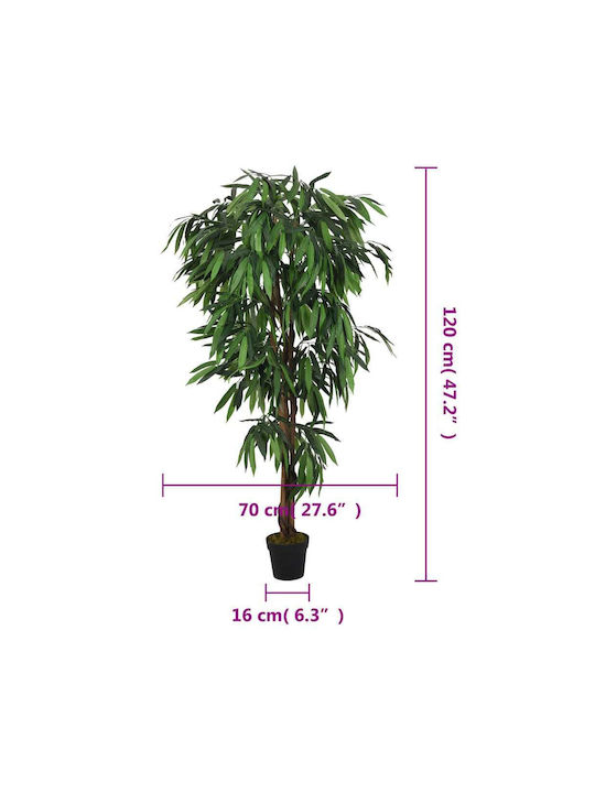 Artificial Plant in Pot Green 120cm vidaXL