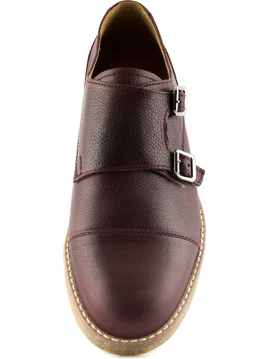 Men's Leather Casual Shoes Burgundy