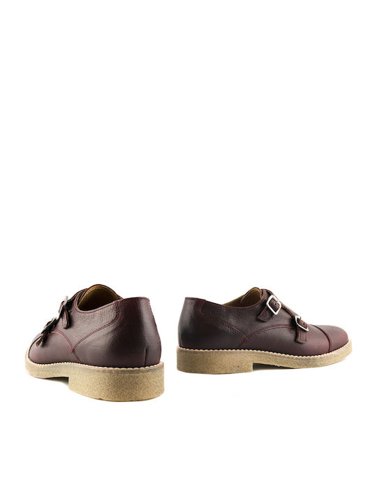 Men's Leather Casual Shoes Burgundy