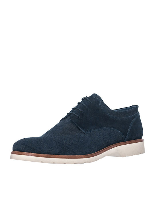 Prima L' Uomo Men's Leather Casual Shoes Blue