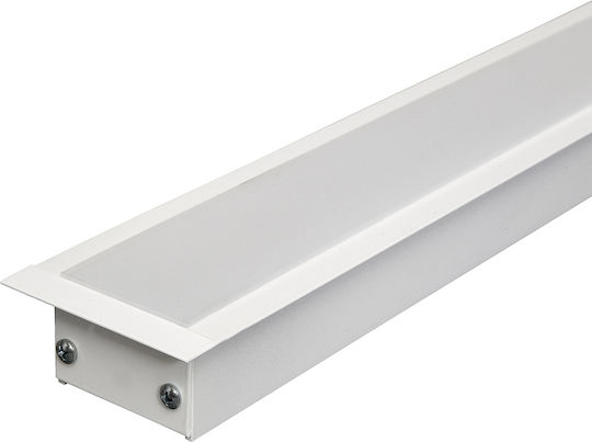 KT Lighting Commercial Linear Recessed LED Ceiling Light 3W Natural White 86cm