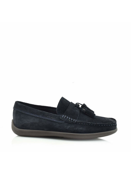 Frau Men's Leather Moccasins Blue