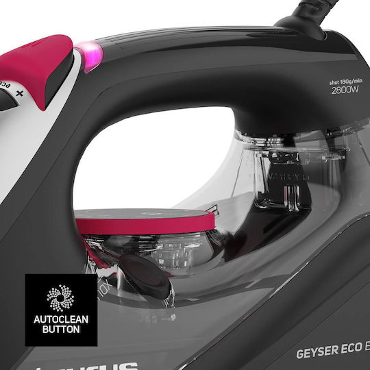Taurus Geyser Eco Easy 2800 Steam Iron 2800W with Ceramic Plate and Continuous Steam Supply 40g/min