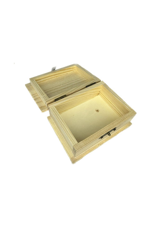 Huaxin Διακοσμητικό Κουτί Ξύλινο 12x8.5x5cm
