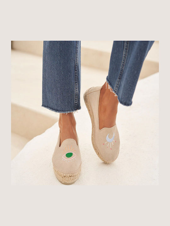 Palm Springs Women's Suede Espadrilles Beige