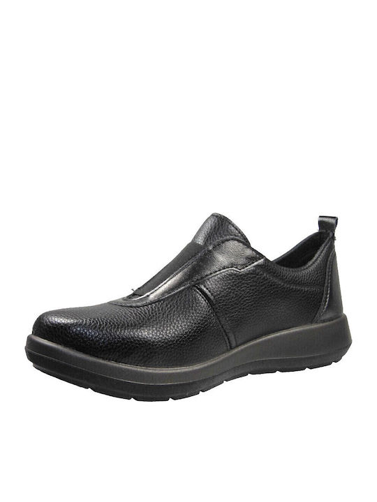 Anatomisch Damen Slip-Ons Schwarz
