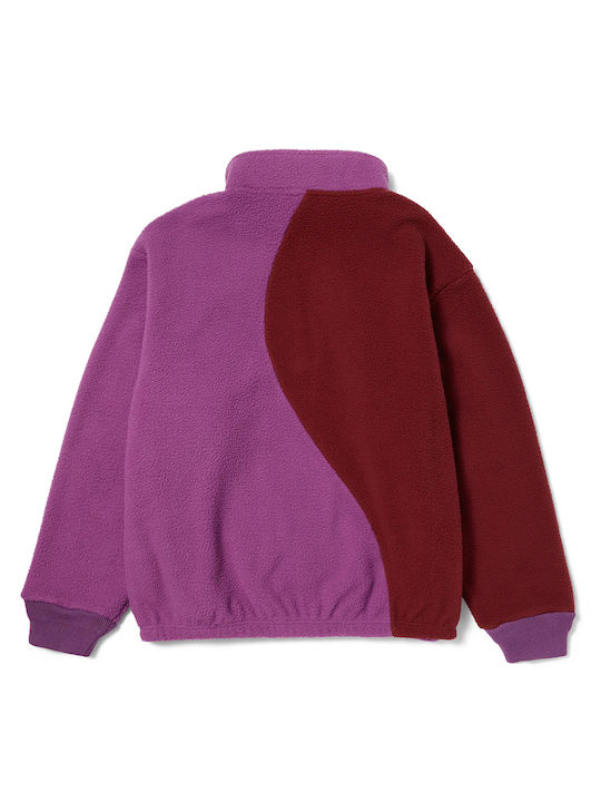 HUF Men's Sweatshirt Jacket Berry