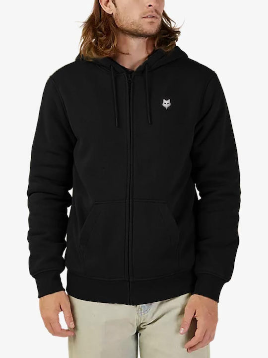 Fox Sasquatch Men's Sweatshirt Jacket with Hood Black