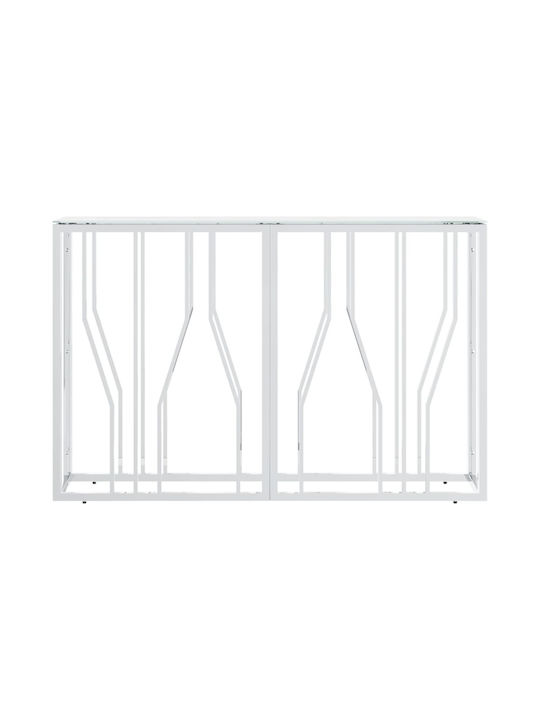Glass Console Table Silver L110xW30xH70cm