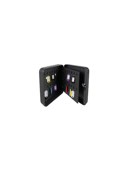 Malatec Metallic Wall Key Hook 48 Hooks With Lock 25x8x20cm