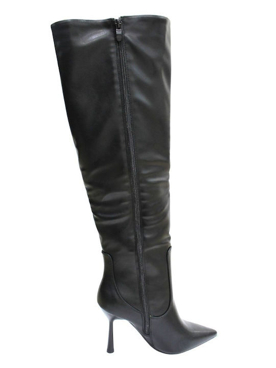 Plato Over the Knee Women's Boots Black