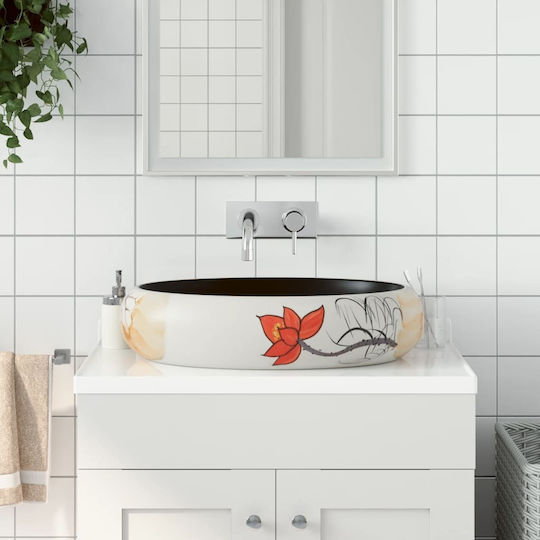 vidaXL Deasupra Blatului Chiuvetă Ceramică 59x40x15cm Colorful