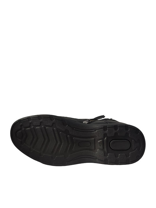 Leather Black Men's Boots