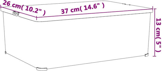 vidaXL Пластмасова Кутия За Съхранение С Капак Прозрачна 37x26x13см 6 Бройки