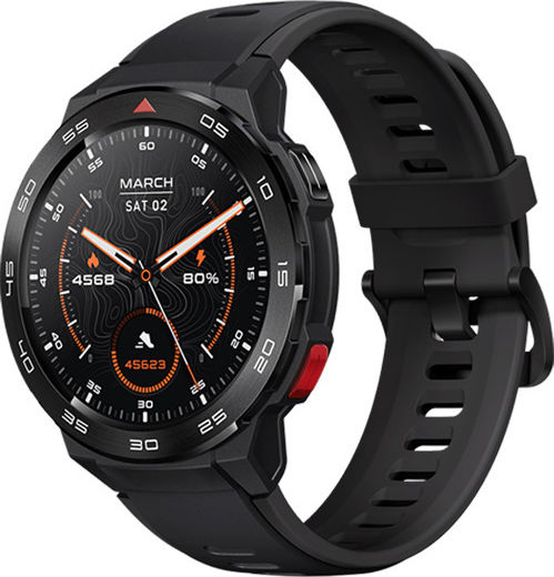 Mibro GS Pro Stainless Steel Waterproof Smartwatch with Heart Rate Monitor (Black)