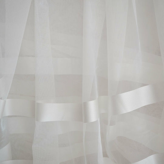 Saray Home Παραθύρου με Τρουκς Λευκό Σπαστό 280x140εκ.