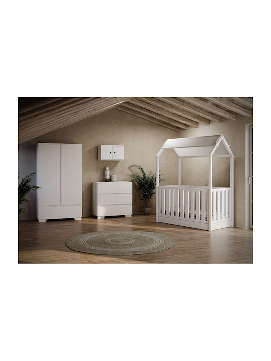 La Maison Baby Kommode mit 3 Schubladen Weiß 94x50x88cm