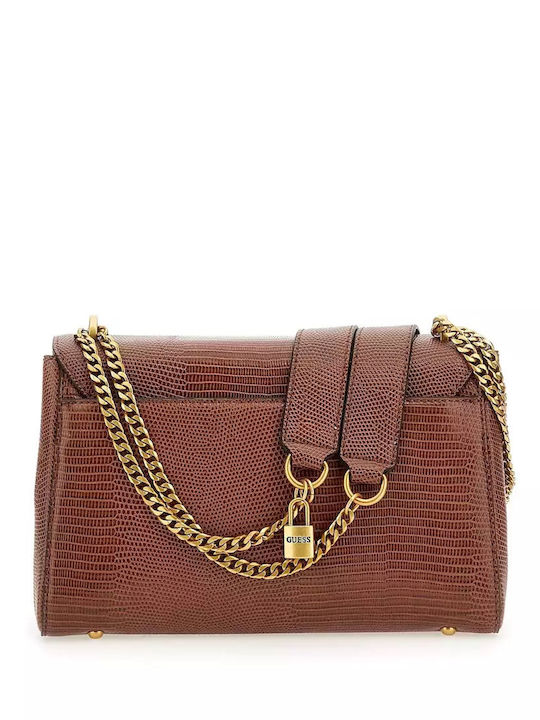 Guess Leather Women's Bag Shoulder Brown