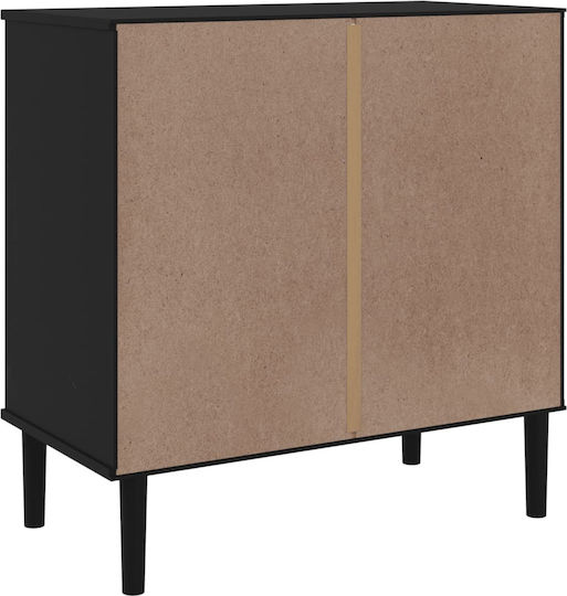 Μπουφές mit Schubladen Black Velvet-Black Metal 80x40x80cm
