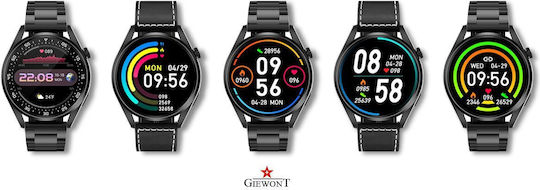 Giewont 450-2 Smartwatch με Παλμογράφο (Μαύρο)