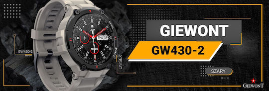 Giewont 430-2 Smartwatch with Heart Rate Monitor (Gray)