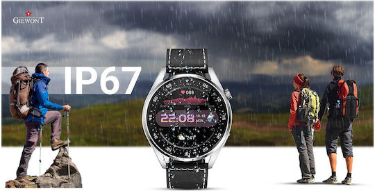Giewont 450-5 Aluminium Smartwatch mit Pulsmesser (Silber)