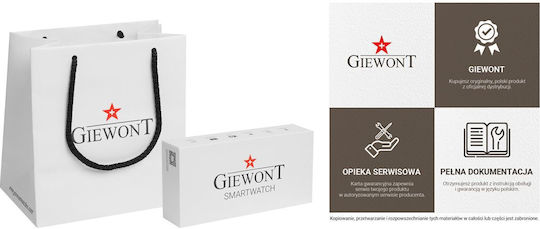 Giewont 120-6 Smartwatch με Παλμογράφο (Μπεζ)