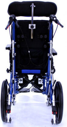 Mobiak Azura Kids Wheelchair 16" Folding Special Type with Reclining Back 15.2cm 0811982 Blue