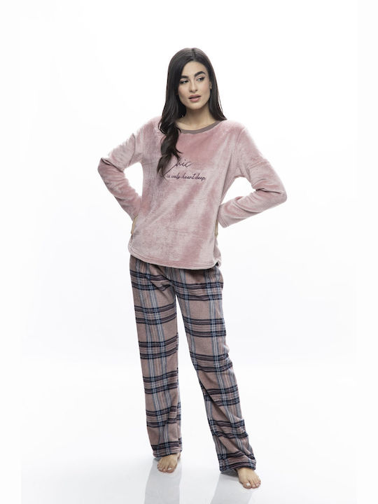 Galaxy Winter Damen Pyjama-Set Vlies Rotten Apple