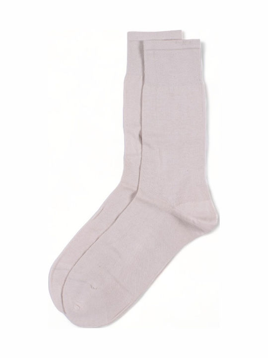Design Herren Einfarbige Socken Beige 1Pack